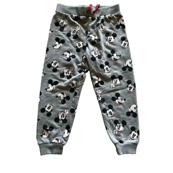 Disney Mickey Mouse Gray Jogger Leggings Cotton Girl Pants Bundle Sz 4T / XS - Picture 2 of 6